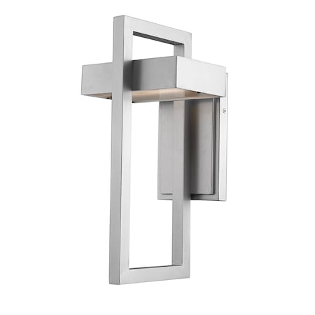 Luttrel 1 Light Outdoor Wall Sconce, Silver & Frosted